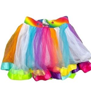 Bubblegum Divas Rainbow Tutu Unicorn Rollerskate Sz XL Elastic Costume Dress Up